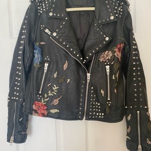 Black leather jacket